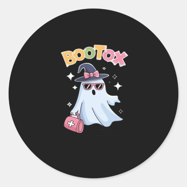 Aesthetician Botox Halloween Aesthetic Nurse Plast Classic Round Sticker (Front)