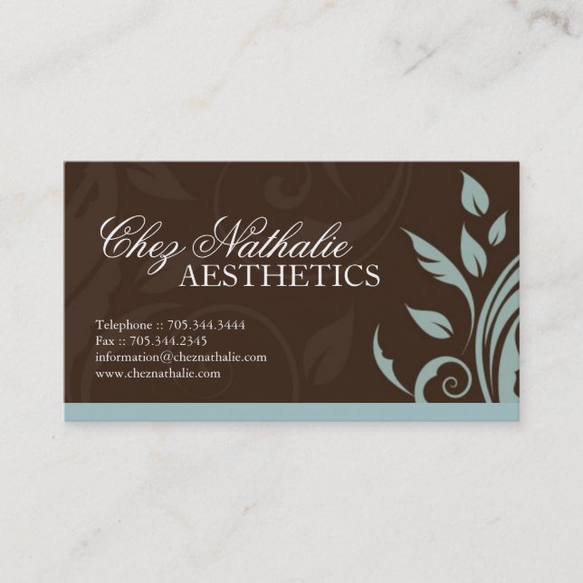 Aesthetician Business Card (Front)