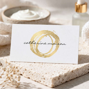 Aesthetician Business Card Gold Beauty Logo