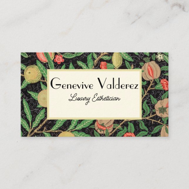 Aesthetician Business Card, Hairstylist,Hairdresse Business Card (Front)