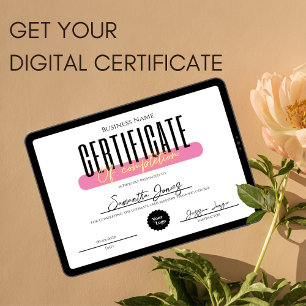 Aesthetician Certificate Of Completion Awards Bold Poster
