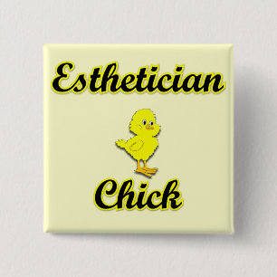 Aesthetician Chick 2 Inch Square Button