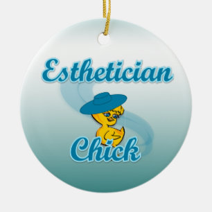 Aesthetician Chick #3 Ceramic Ornament