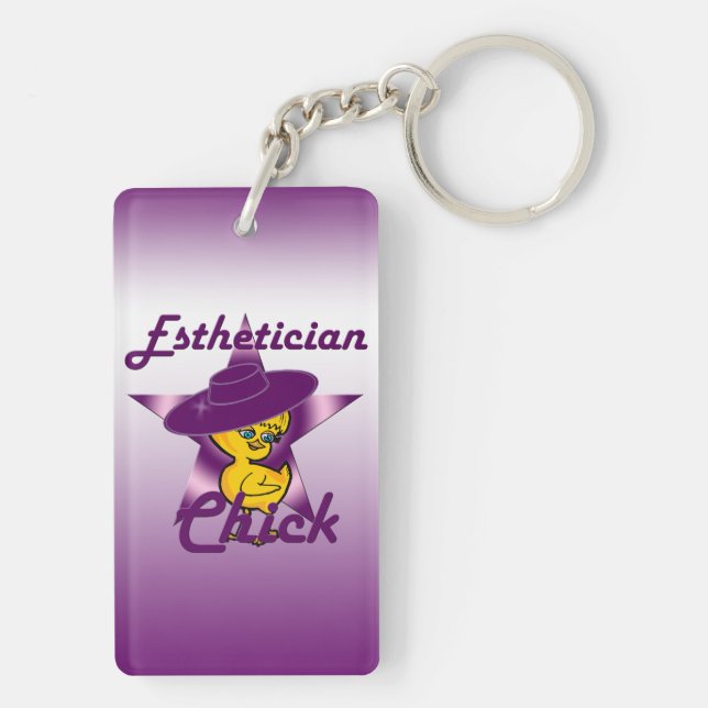 Aesthetician Chick #9 Keychain (Back)