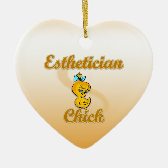 Aesthetician Chick  Ceramic Ornament (Front)