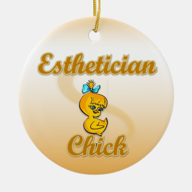 Aesthetician Chick Ceramic Ornament (Front)