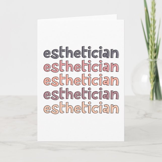Aesthetician Cosmetologist Beautician Cute Card (Front)