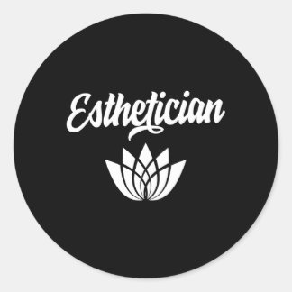 Aesthetician Estheticians Profession Team Facialis Classic Round Sticker