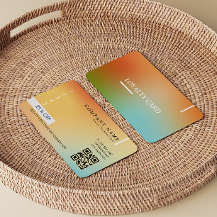 Aesthetician Holographic Gradient Modern Qr Code Loyalty Card