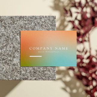 Aesthetician Holographic Gradient Social Media Ico Business Card