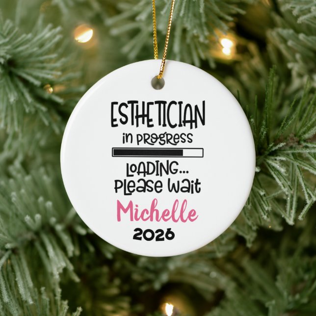 Aesthetician In Progress  Ceramic Ornament (Tree)