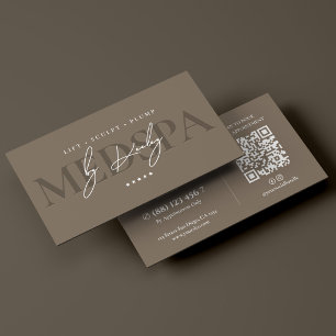 Aesthetician MedSpa Beauty Signature Business Card
