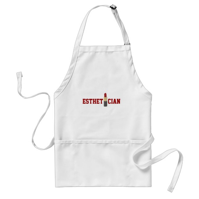Aesthetician Red Lipstick Makeup Artist Standard Apron (Front)