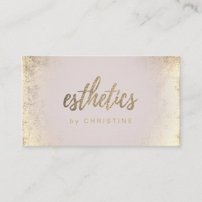 aesthetics FAUX glitter Business Card (Front)