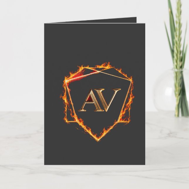 AETHER VANGUARD - AV Logo Stone Shape Streetwear Card (Front)
