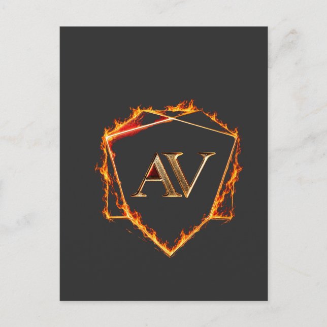 AETHER VANGUARD - AV Logo Stone Shape Streetwear Postcard (Front)