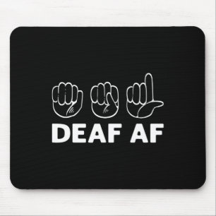 Af Asl Awareness Hand Sign Language Deaf Pride Mouse Pad
