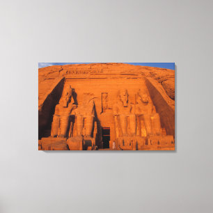 AF, Egypt, Abu Simbel. Facade at sunset, Great Canvas Print