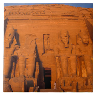AF, Egypt, Abu Simbel. Facade at sunset, Great Tile