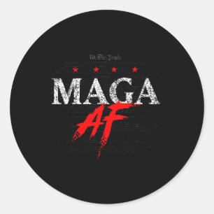 Af Shirt Trump 2024 Republican Take America Back Classic Round Sticker