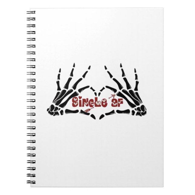 Af Skeleton Hands Heart Classic Notebook (Front)