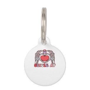 Af Skeleton Hands Valentines Day Classic Pet Tag