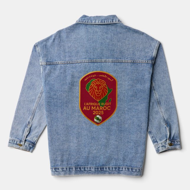 AFCON 2025 Morocco Denim Jacket (Back)