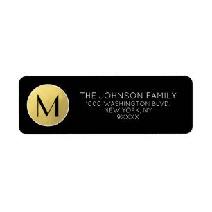 Affaires blanches d'or noir de monogramme