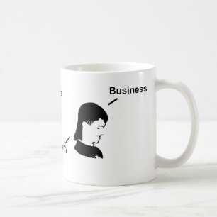 Affaires dans l'avant, partie dans la tasse