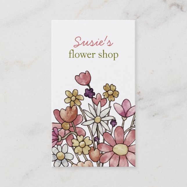 Affaires de carte faite sur commande de fleurs (Devant)