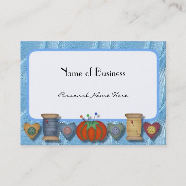 Affaires de couture, carte personnelle (Devant)