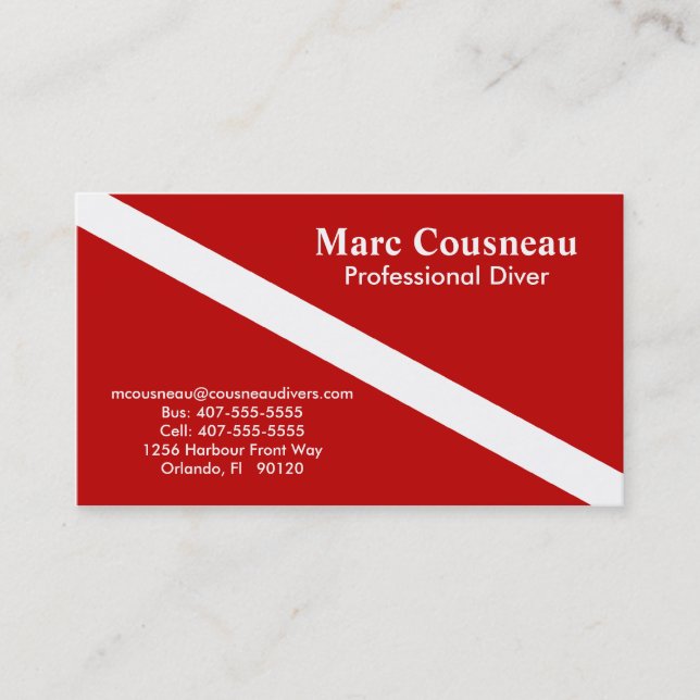 Affaires de scaphandre - carte personnelle - rouge (Devant)