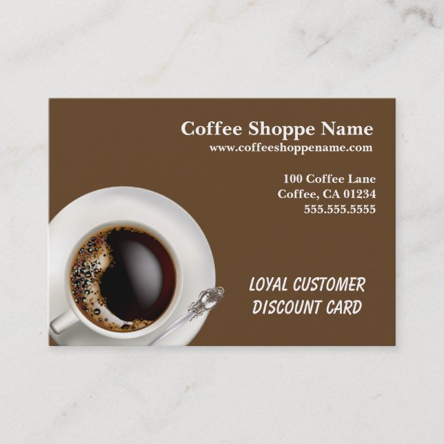 Affaires et cartes perforées de magasin de café (Devant)