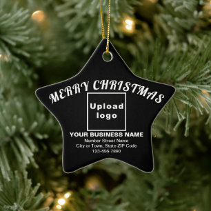 Affaires Noël Black Star en céramique ornement