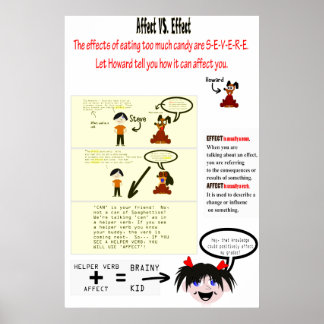 Affect. Effet Grammaire Poster