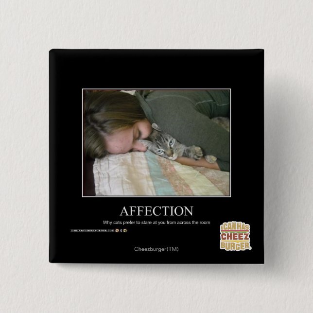 Affection 2 Inch Square Button (Front)