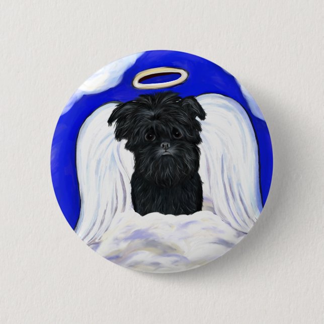 Affenpinscher Angel 2 Inch Round Button (Front)