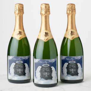 Affenpinscher Angel Sparkling Wine Label
