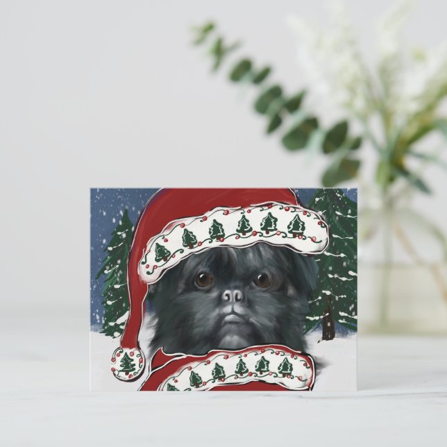 Affenpinscher Canvas Print Postcard (Standing Front)