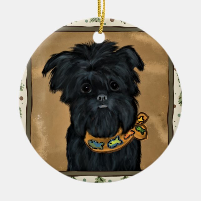 AFFENPINSCHER CERAMIC ORNAMENT (Front)