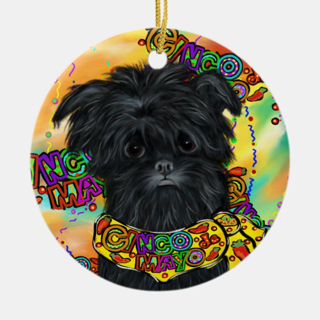 Affenpinscher Ceramic Ornament (Front)