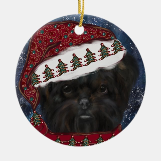 Affenpinscher  ceramic ornament (Front)