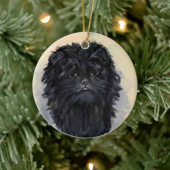 Affenpinscher Ceramic Ornament (Tree)