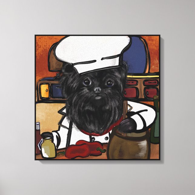 Affenpinscher Chef  Canvas Print (Front)