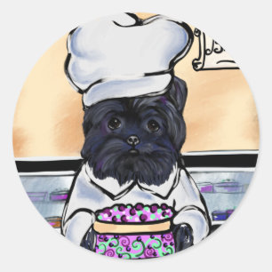Affenpinscher Chef  Classic Round Sticker