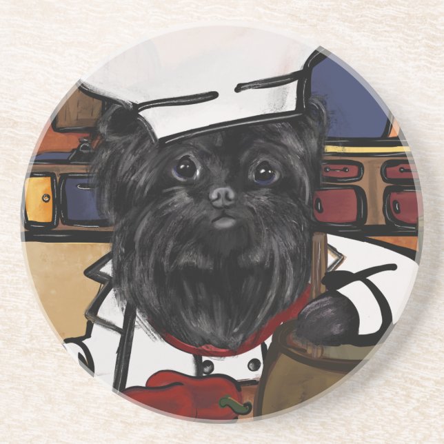 Affenpinscher Chef         Coaster (Front)