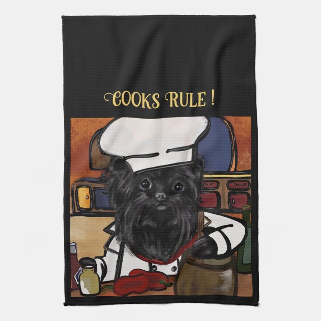 Affenpinscher Chef     Kitchen Towel (Vertical)