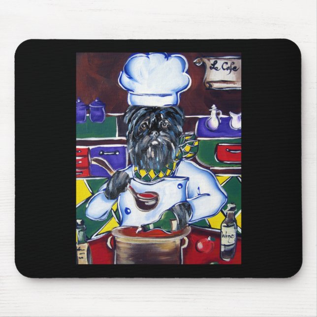 Affenpinscher Chef Mouse Pad (Front)