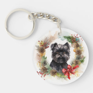 Affenpinscher Christmas Wreath Festive Pup