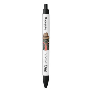 Affenpinscher Dad Black Ink Pen